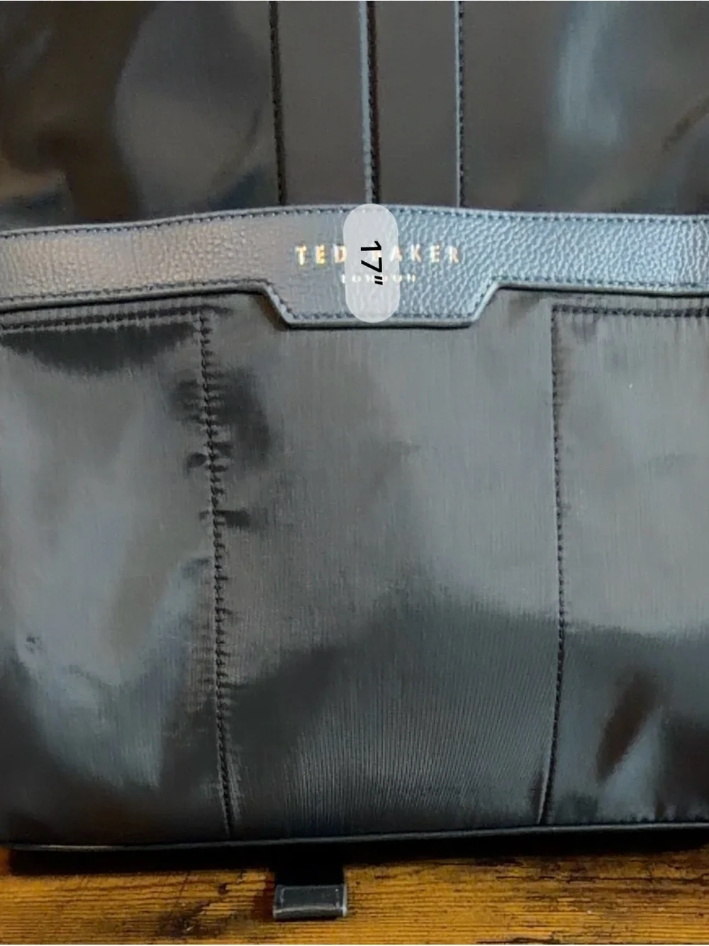 Ted Baker London Black Nylon Backpack with Front Pocket